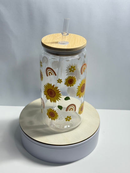 CUP REGENBOGEN UND SONNENBLUMEN BOHO