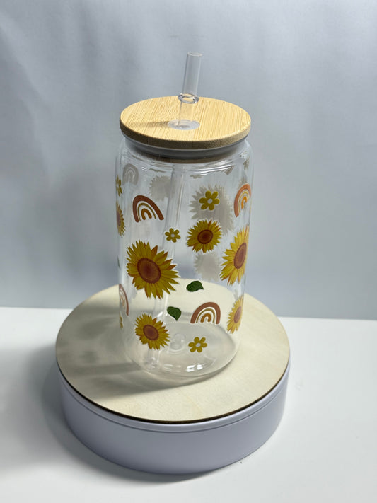 CUP REGENBOGEN UND SONNENBLUMEN BOHO