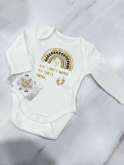 BABYBODY SCHWANGERSCHAFTSVERKÜNDUNG RGENBOGEN GOLD