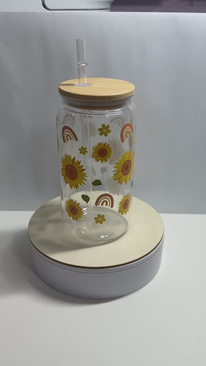 CUP REGENBOGEN UND SONNENBLUMEN BOHO